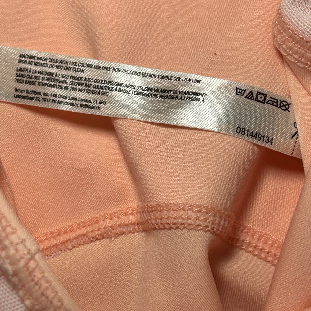 Free‎ People Back It Up Cutout Peach Crisscross Back Jumpsuit Bodysuit Small - Picture 8 of 9